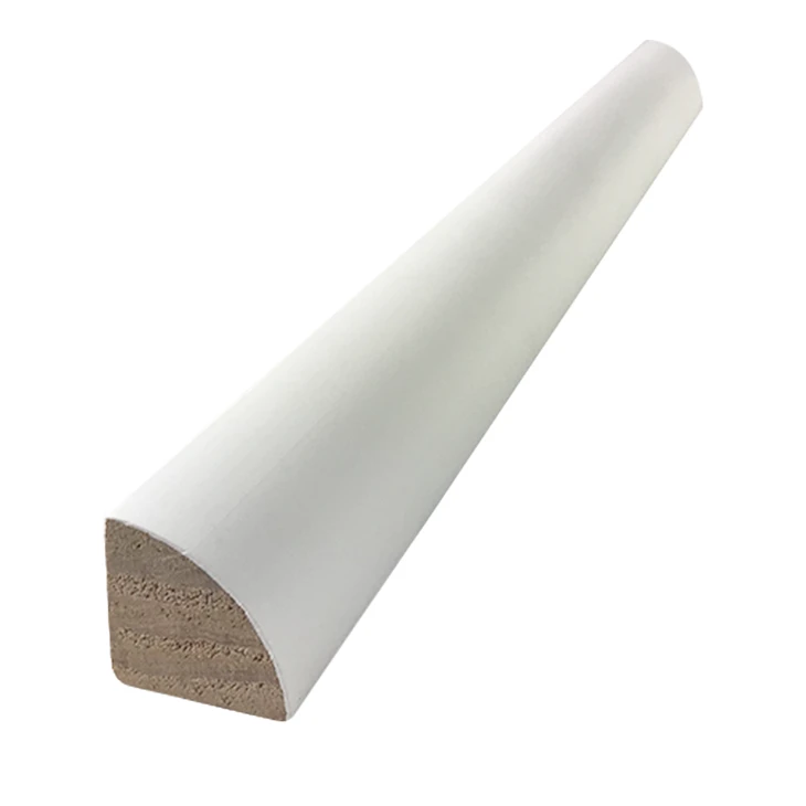 Decorative White Primed Wood Small Mouldings Shoe Or Quarter Round For Baseboard