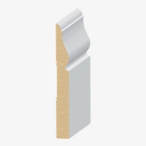 Fehér alapozott MDF alapléc