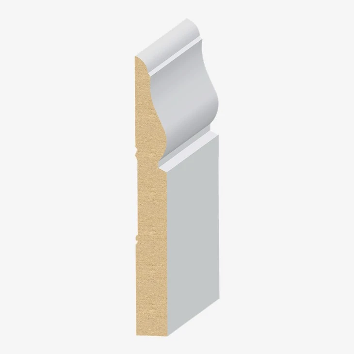 Fehér alapozott MDF alapléc